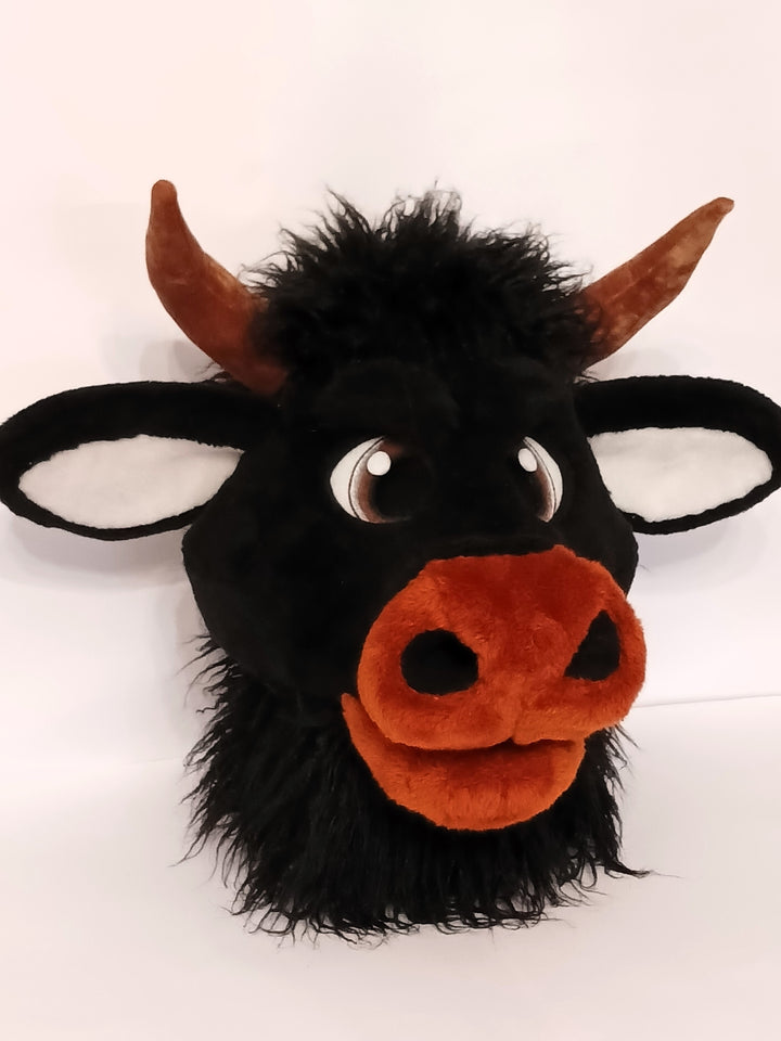 Bull fursuit head, hand paws, tail