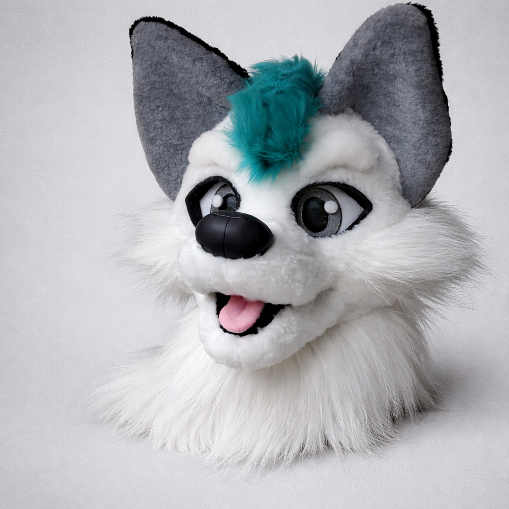 Arctic Unisex Wolf Fursuit Head and Tail - BASIC, size M/L PREMADE UA