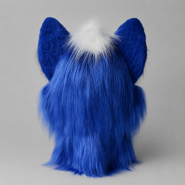 Blue wolf husky fursuit head, hand paws, tail - size XL Premade UA