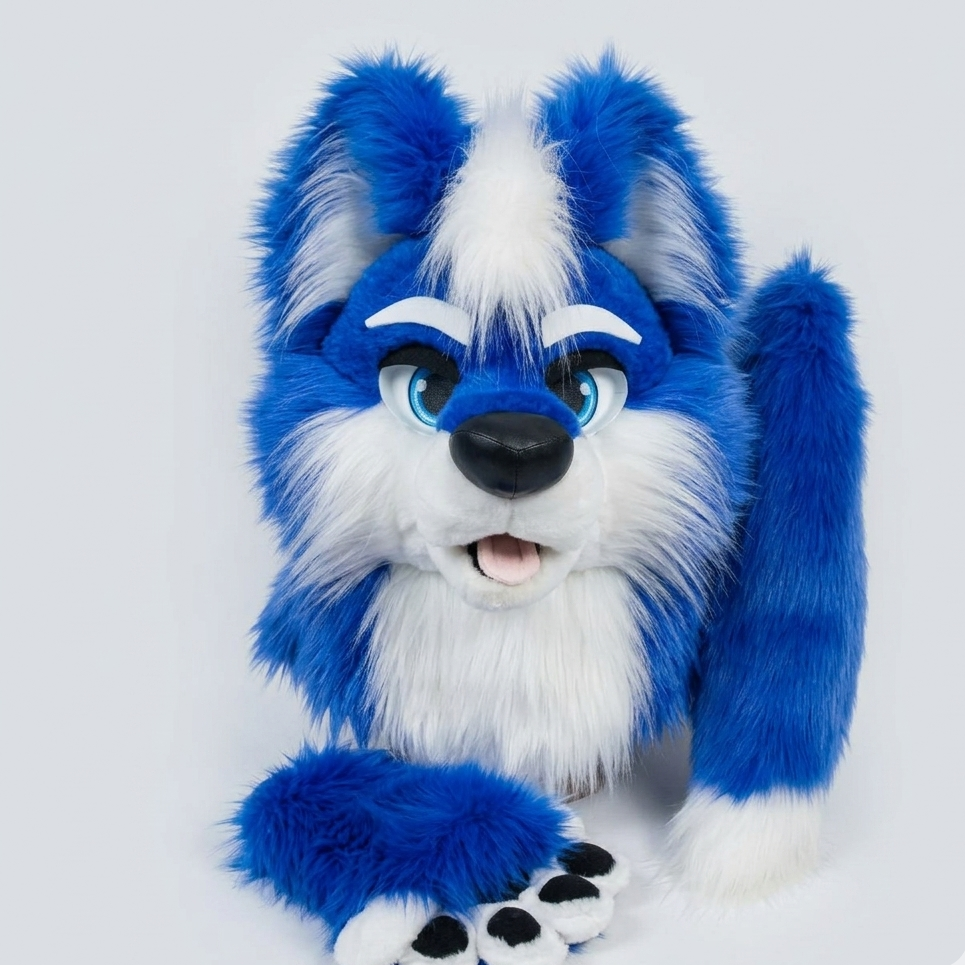 Blue husky fursuit plus size by Oneandonlycostumes