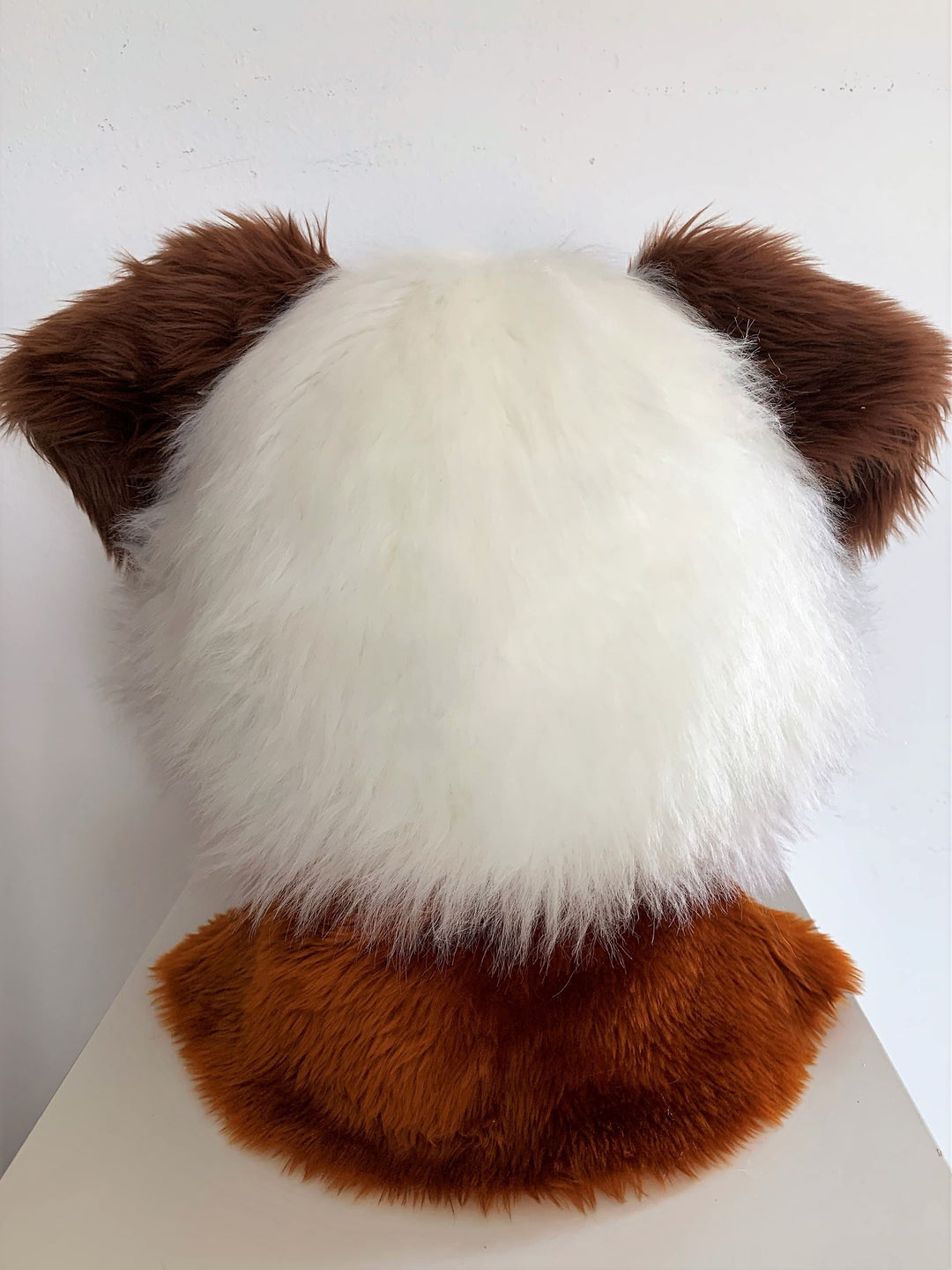 Brown steet dog fursuit head, hand paws, tail for sale