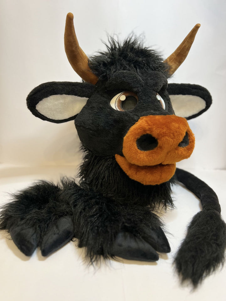 Bull fursuit head, hand paws, tail