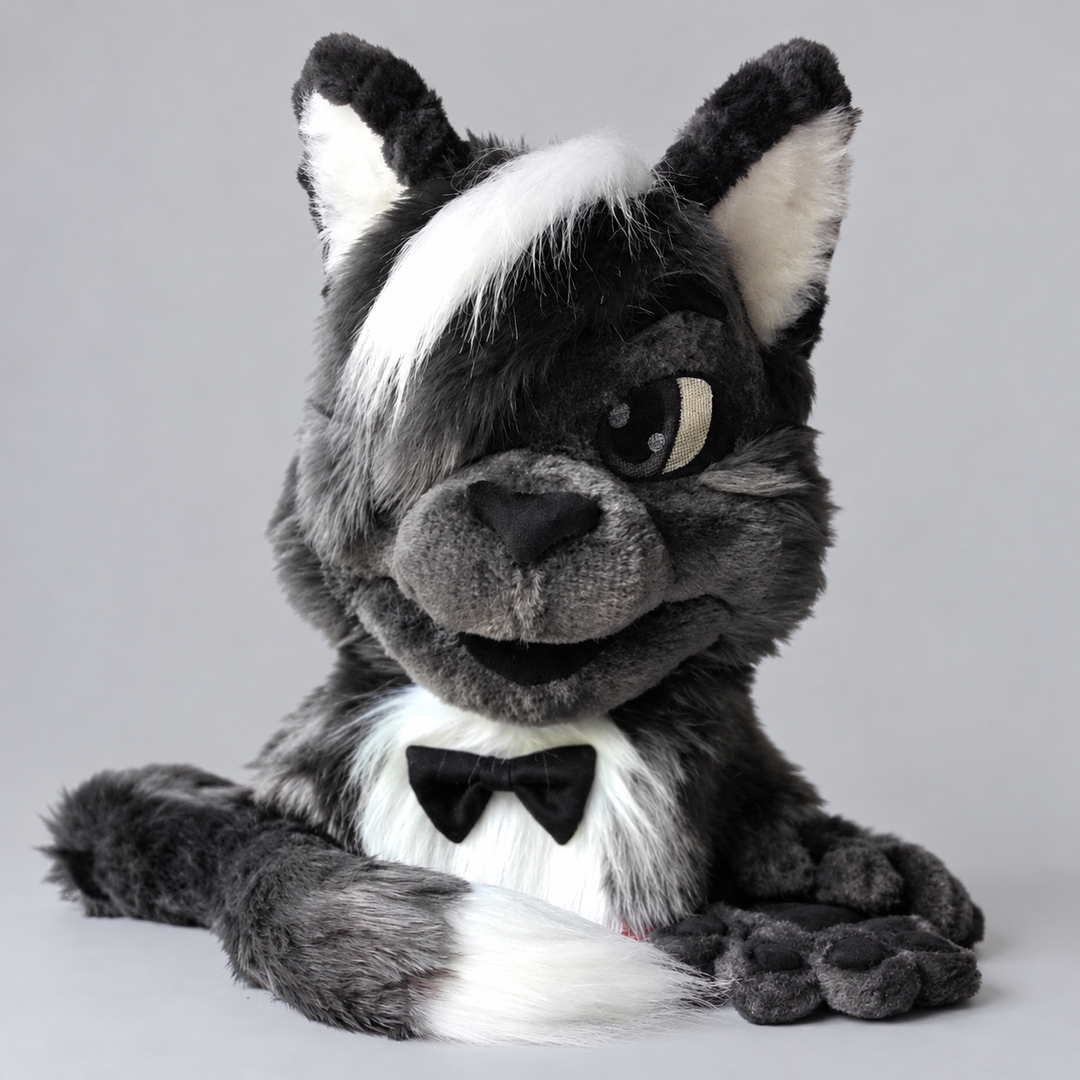 Commission - cat fursuit head, hand paws, tail, feet - II