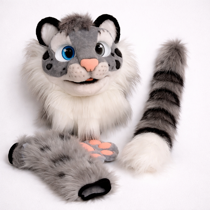 Custom order - leopard fursuit mini partial part 2