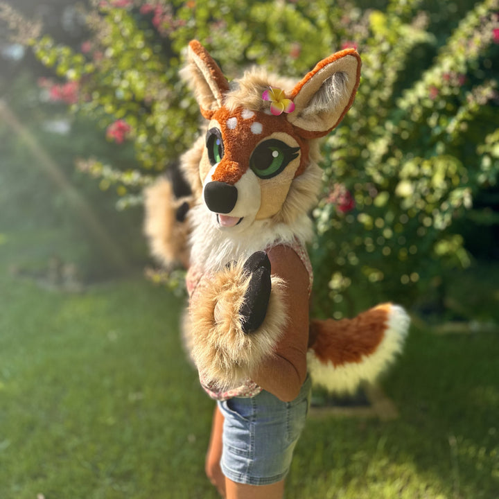 Deer Fursuit Head, Hand Paws & Tail, Size M/L, Premade UA