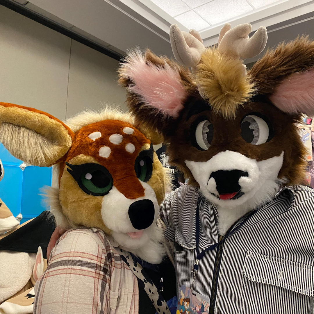 Deer Fursuit Head, Hand Paws & Tail, Size M/L, Premade UA