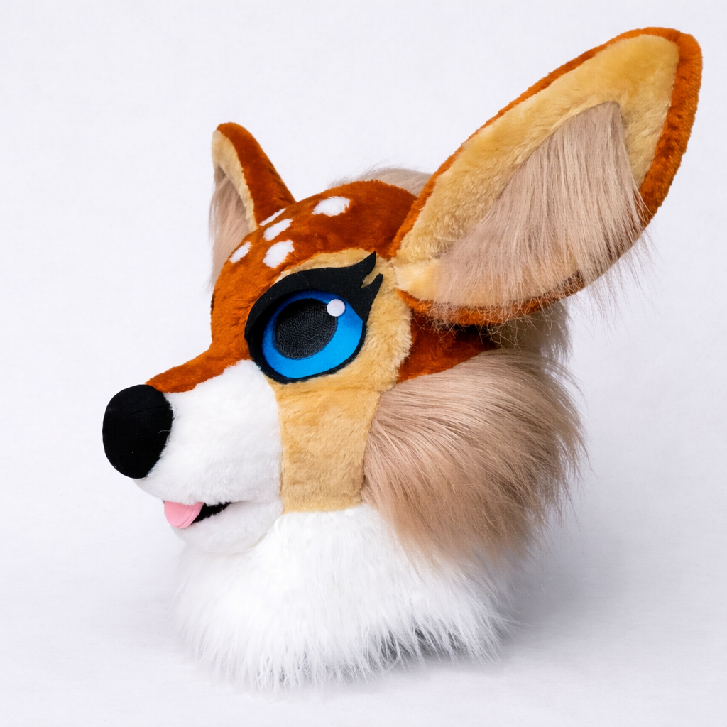 Deer Fursuit Head, Hand Paws & Tail, Size M/L, Premade UA