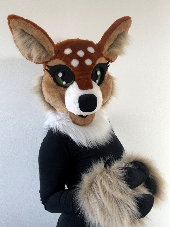 Deer fursuit head, hooves and tail for sale