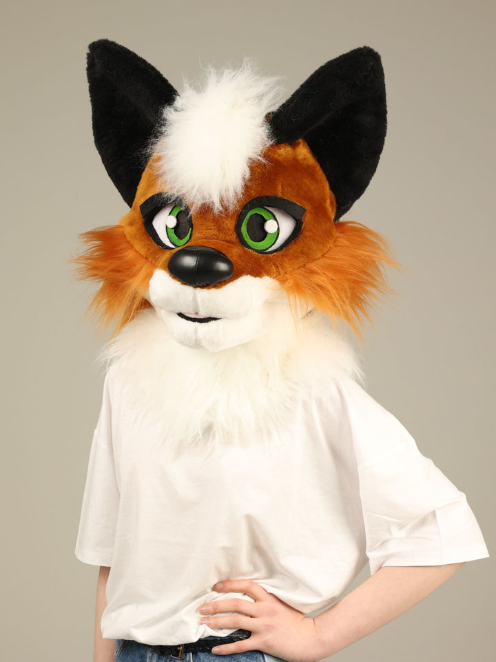 Unisex ginger fox fursuit head and tail