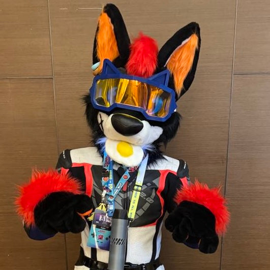 @fenjax in wolf fursuit by Oneandonlycostumes 