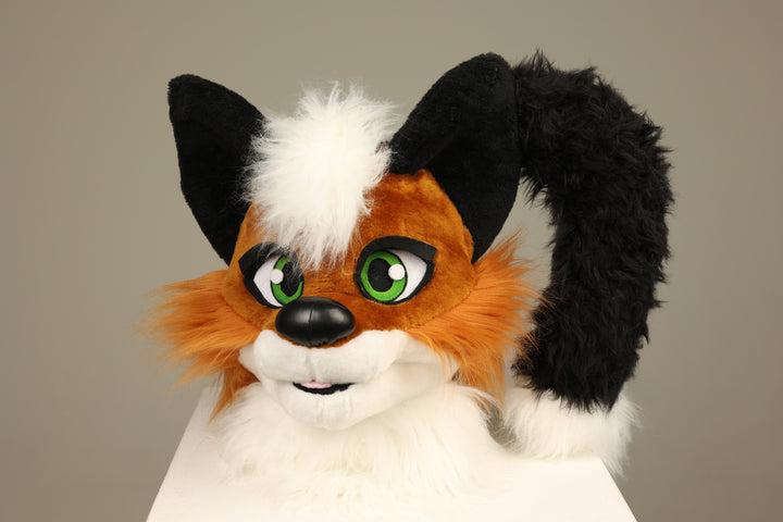 Unisex ginger fox fursuit head and tail