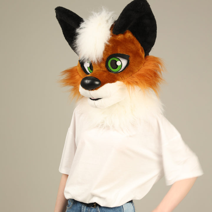 Unisex ginger fox fursuit head and tail
