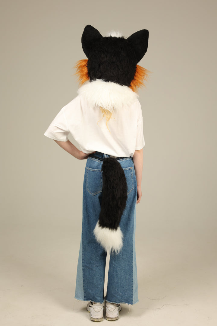 Unisex ginger fox fursuit head and tail
