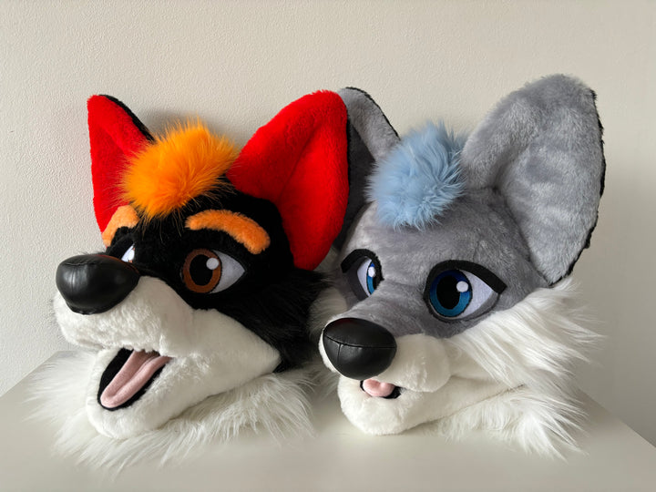 Kids unisex husky dog fursuit head and tail 4"9 (145cm)-5"9 (176cm)