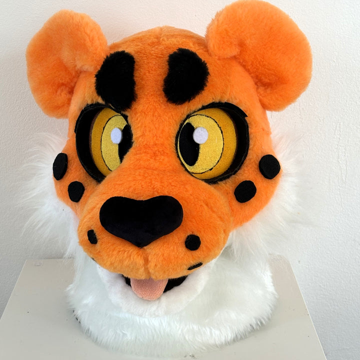 Kids cheetah fursuit head and tail 4"4 (135cm)-5"9 (176cm),unisex kids furry mask Oneandonlycostumes