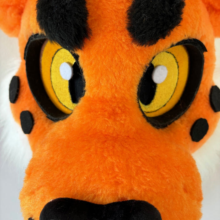 Kids cheetah fursuit head and tail 4"4 (135cm)-5"9 (176cm),unisex kids furry mask Oneandonlycostumes