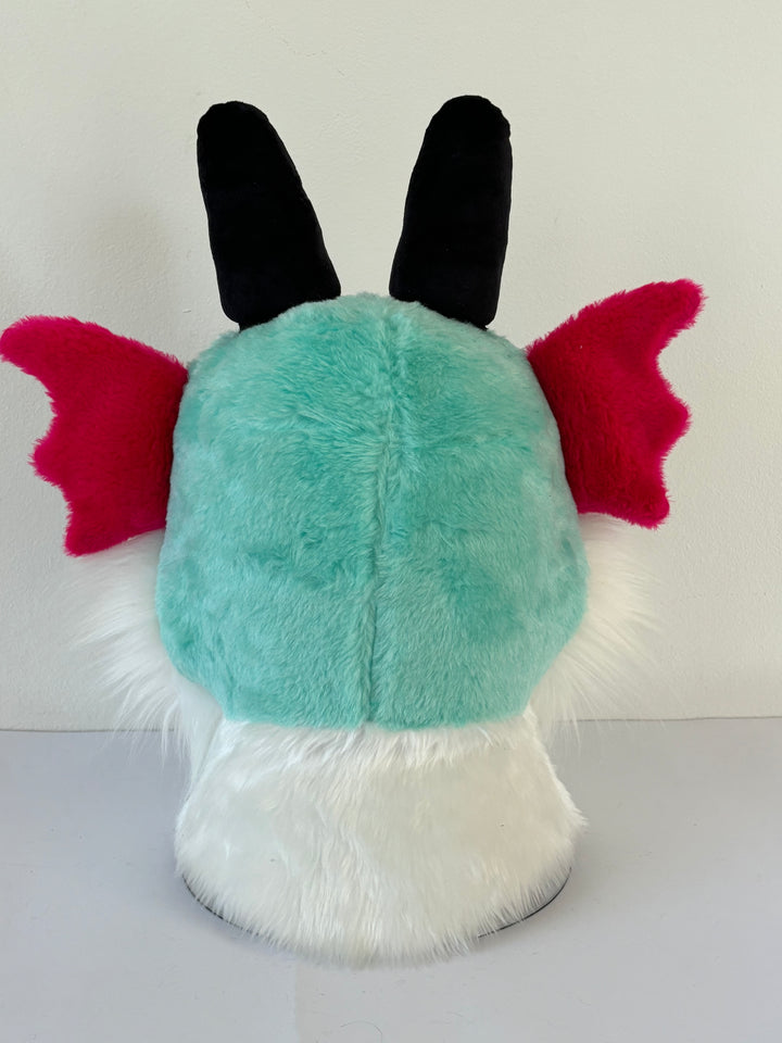 Kids dragon fursuit head and tail 4"4 (135cm)-5"7 (170cm), girls furry mask Oneandonlycostumes