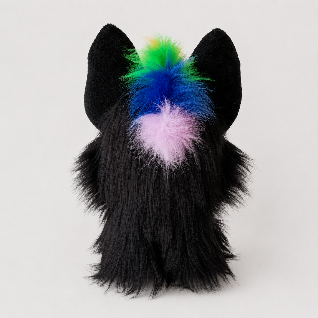 Premade Rainbow Wolf Fursuit Head, Hand Paws, Tail, Squeaky Nose - size XL Premade UA