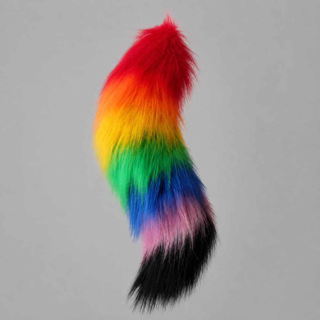 Fursuit tail wolf - rainbow colors 