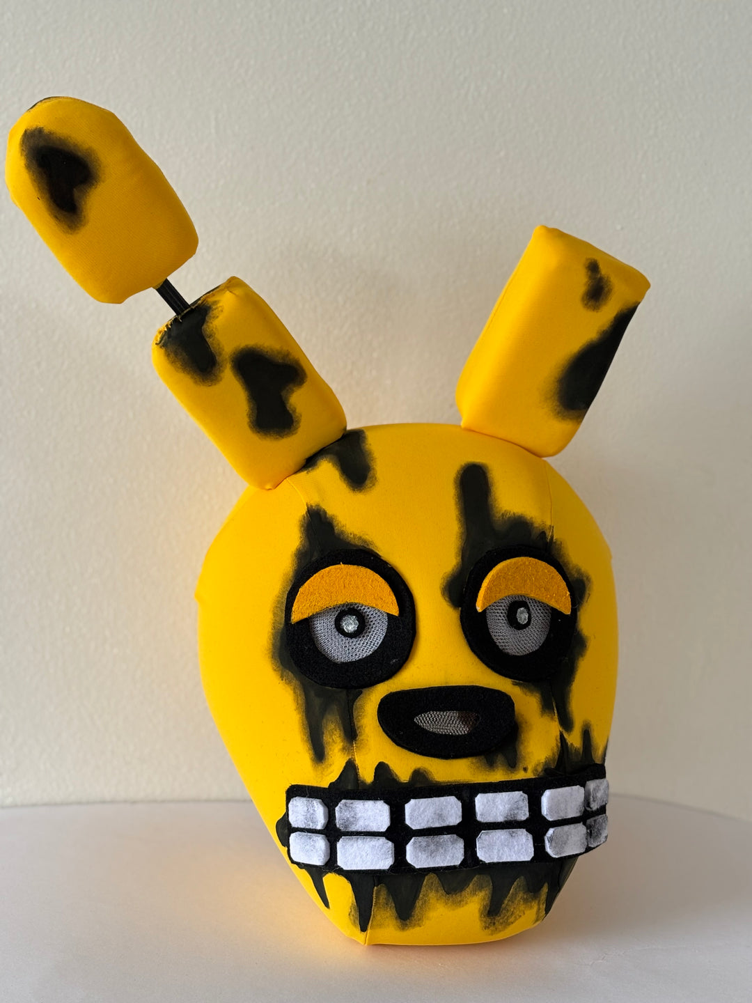FNAF Springtrap yellow bunny hand painted cosplay mask 