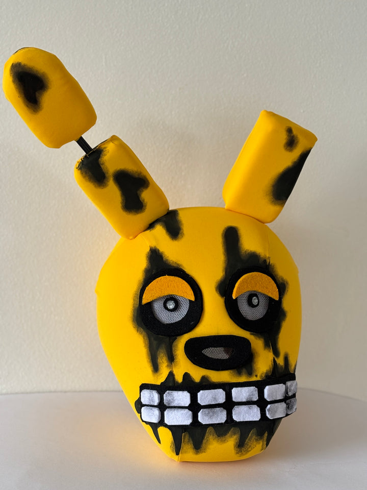 FNAF Springtrap yellow bunny hand painted cosplay mask 