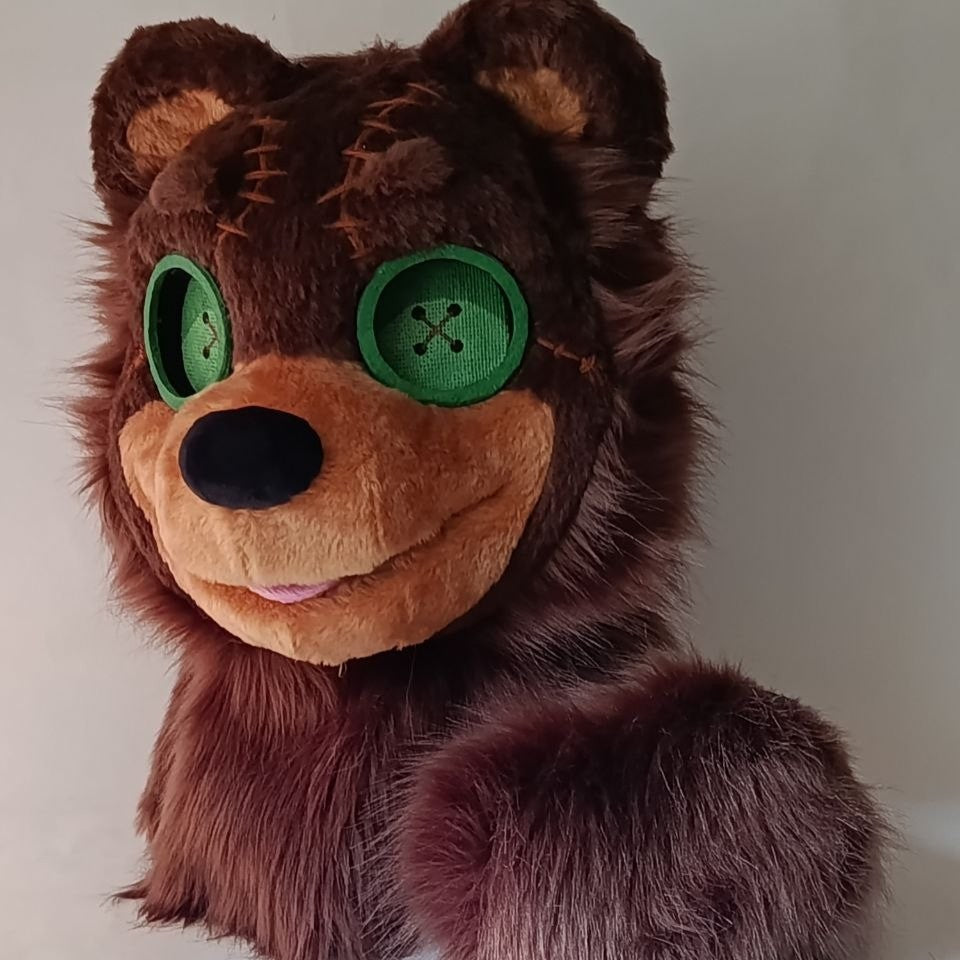 Teddy Bear Fursuit Head and tail, Size XL PREMADE UA