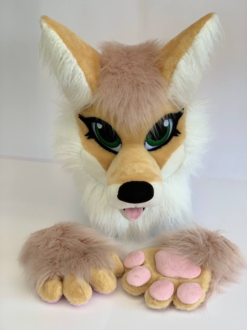 Fennec fox fursuit head and hand paws+tail for sale, fox fursuit, furry suite