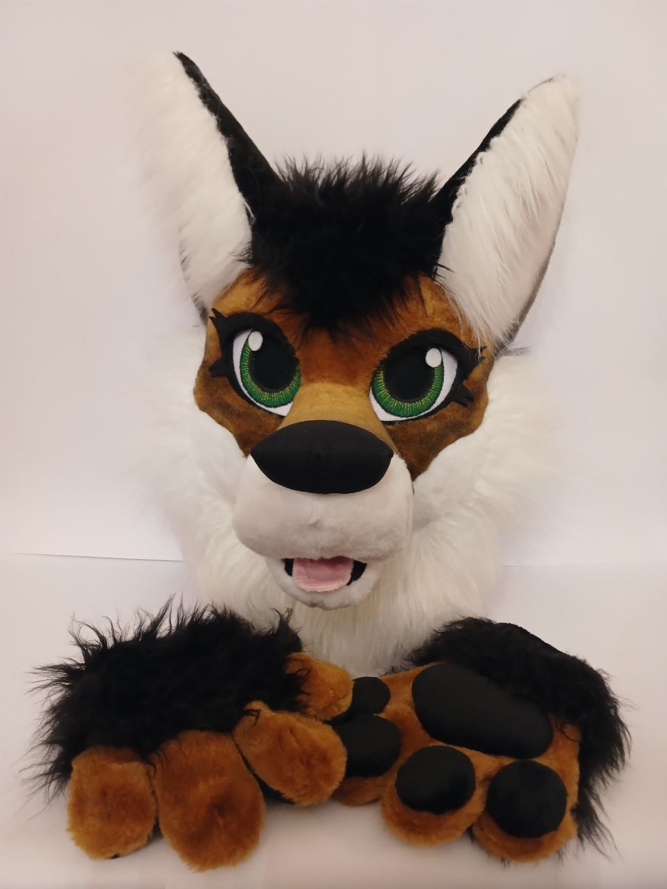 Brown airbrushed fox fursuit for sale