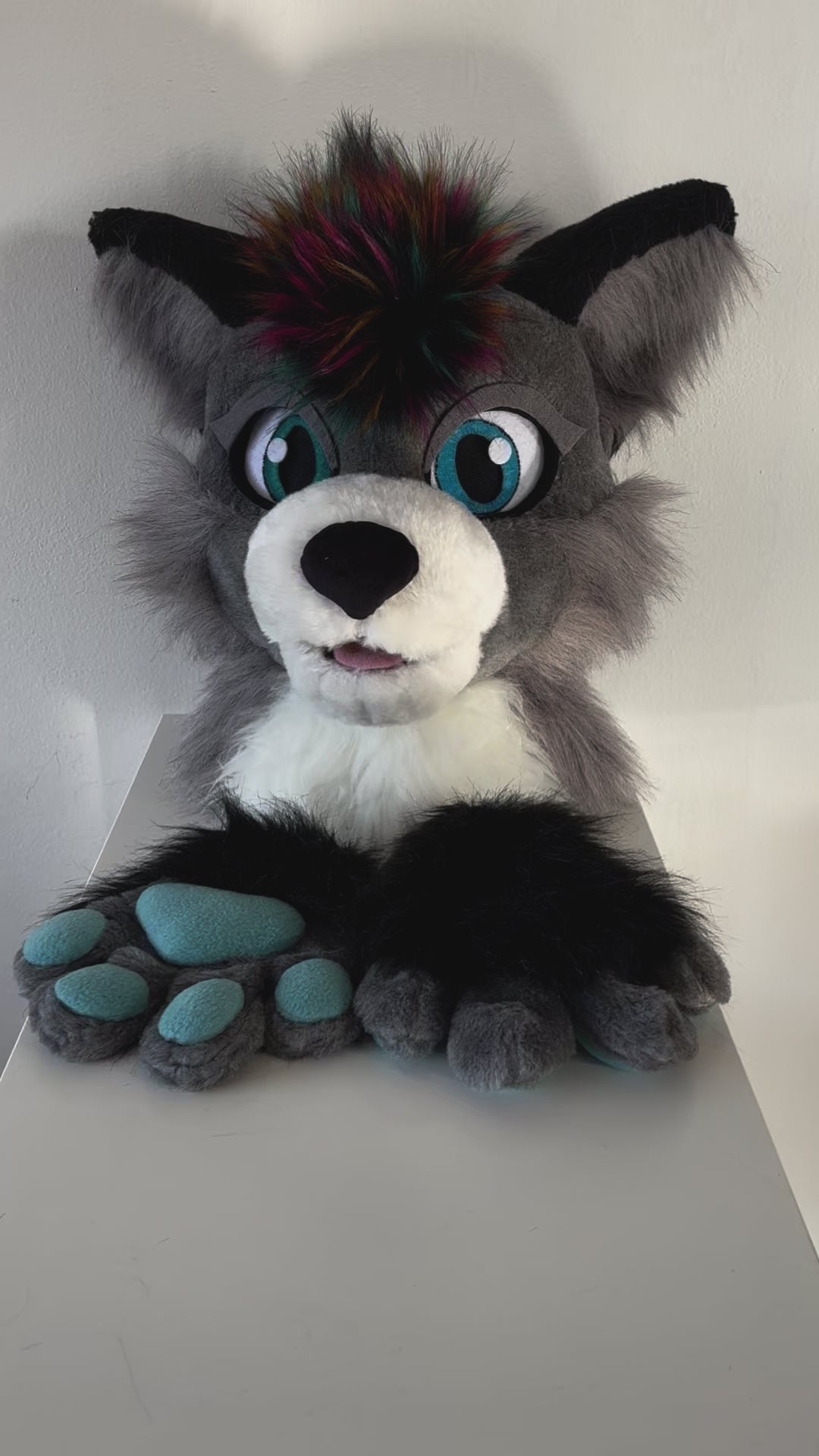 SALE 33% off. XL cat fursuit head and hand paws for sale