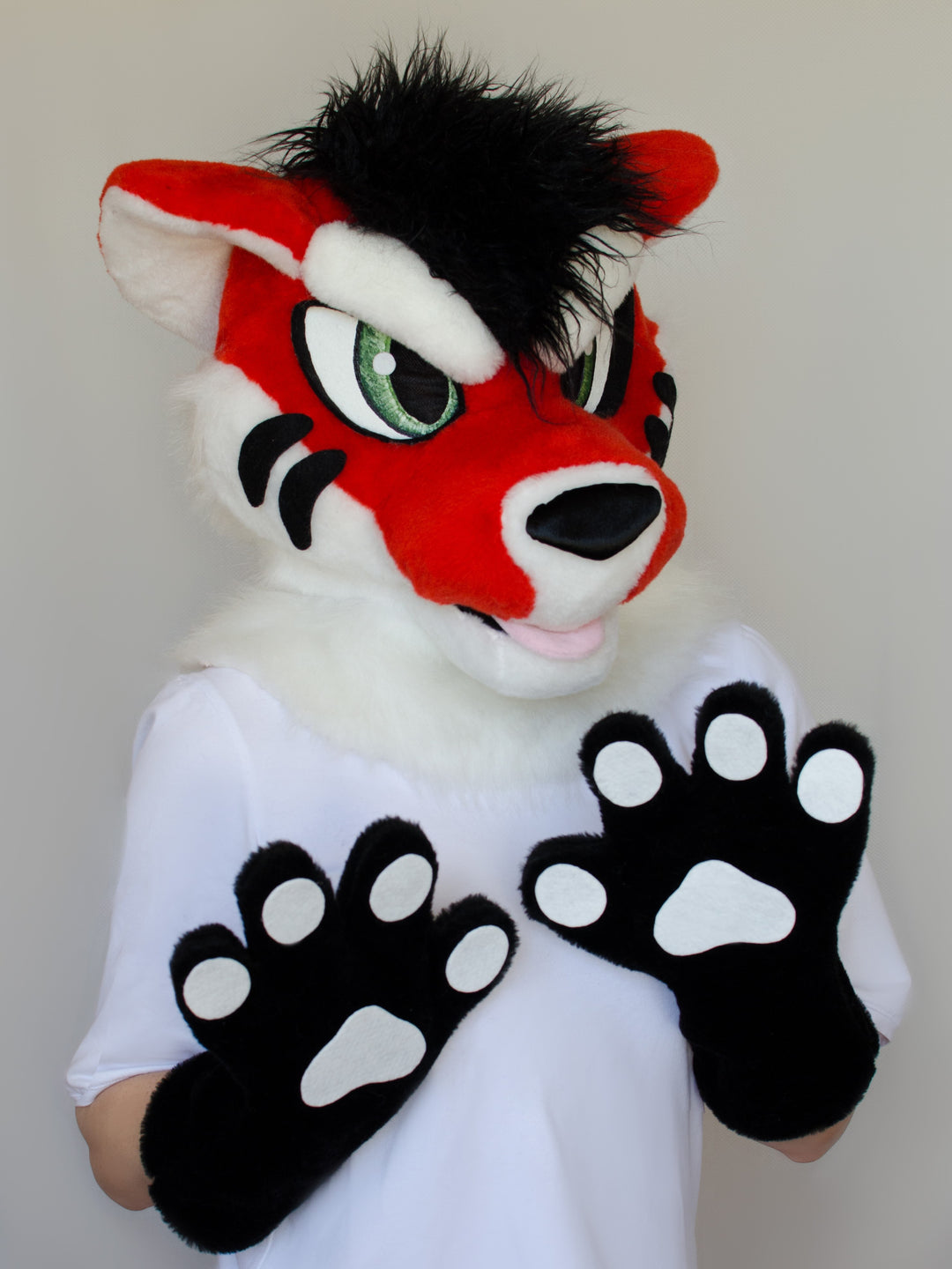 Red tiger mini partial fursuit for sale